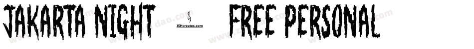 Jakarta Night - Free Personal Use字体转换